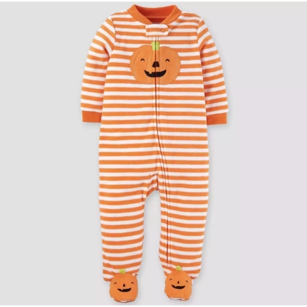 Carters Newborn Onesie Pumpkin Halloween